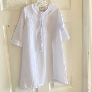 Ikaf white kids Jalabiya